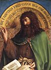 Jan van Eyck The Ghent Altarpiece St John the Baptist [detail] painting